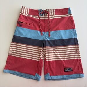 PATAGONIA Men’s Stretch Wavefarer Striped Board Shorts Multi Color Size 30x10”